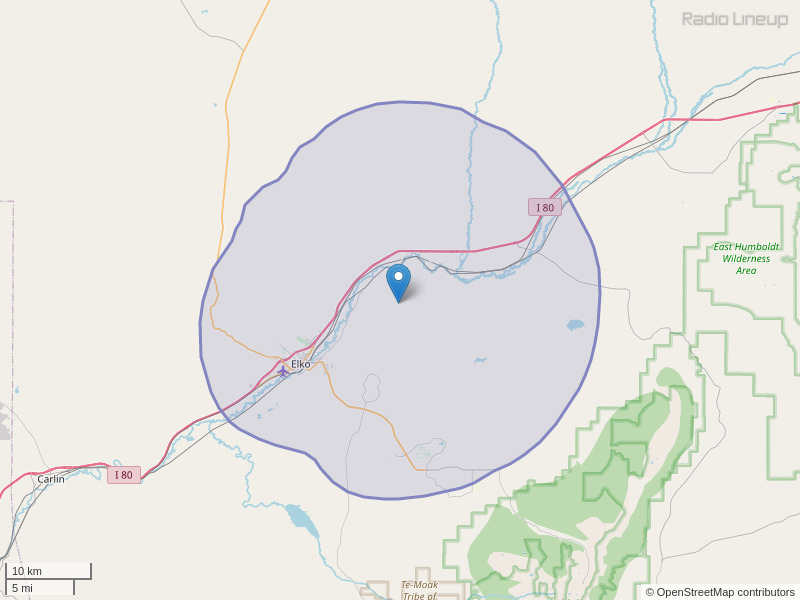 KNCC-FM Coverage Map