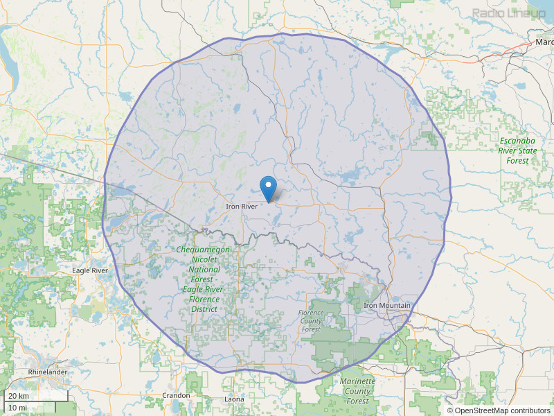 WIKB-FM Coverage Map