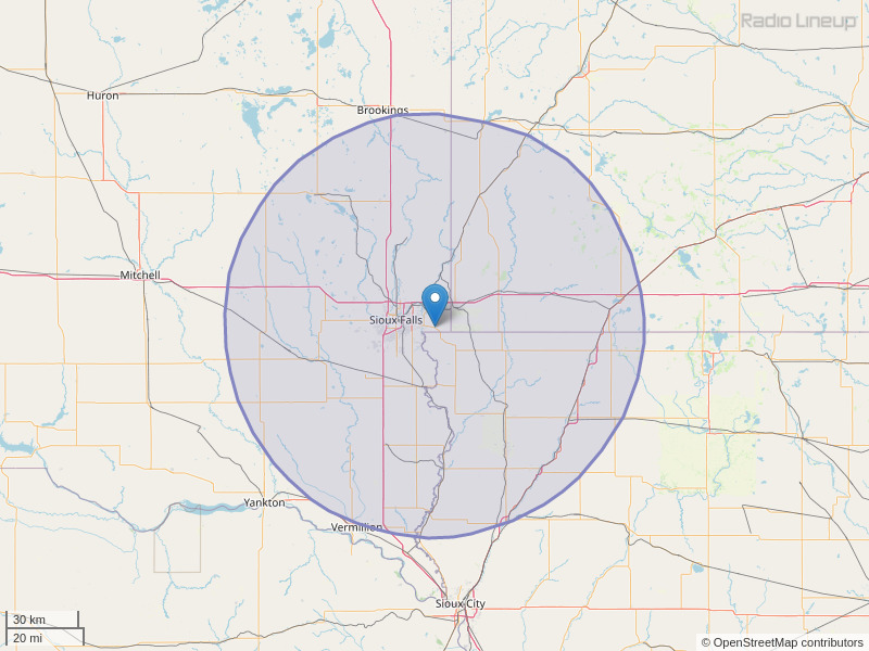 KNWC-FM Coverage Map