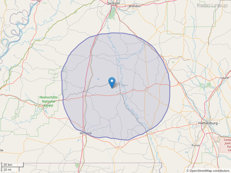 WRQO-FM Coverage Map
