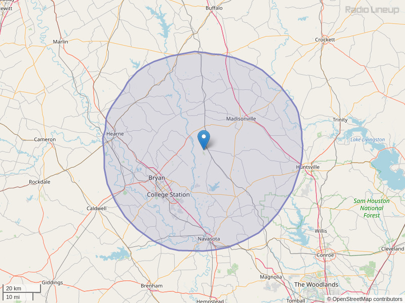 KAGG-FM Coverage Map