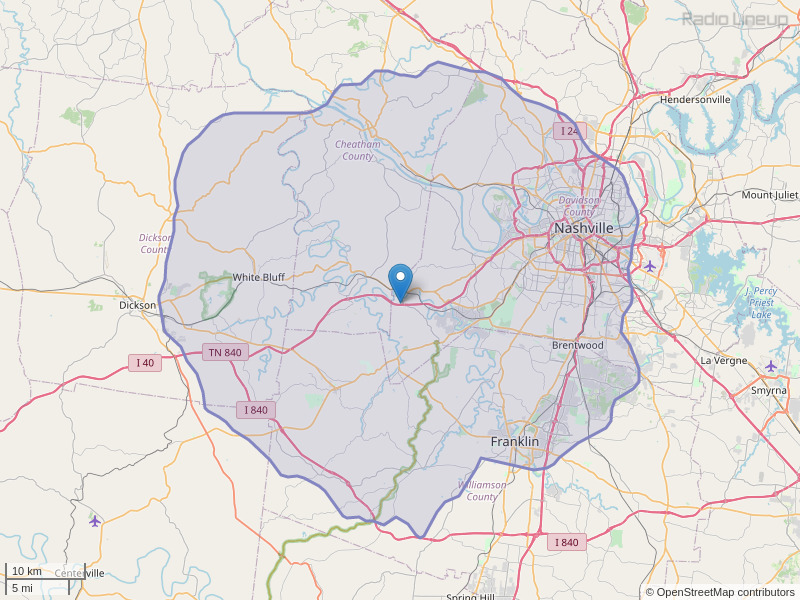 WHPY-FM Coverage Map