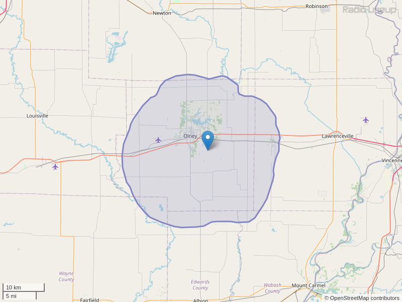 WPTH-FM Coverage Map
