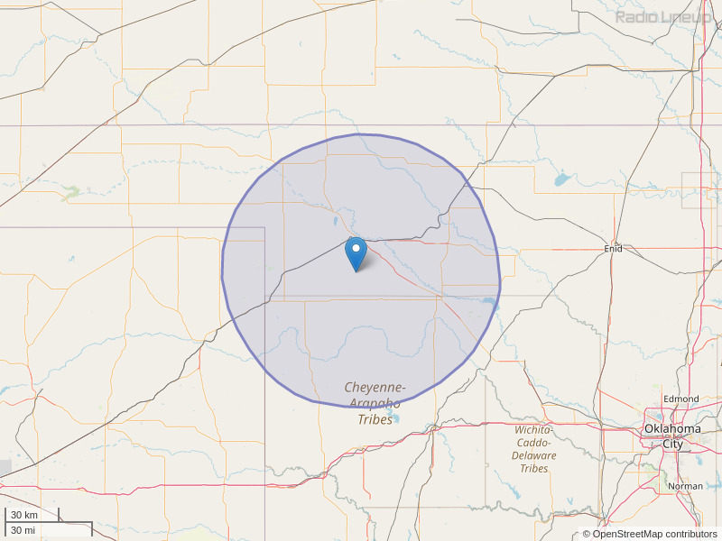 KWOX-FM Coverage Map