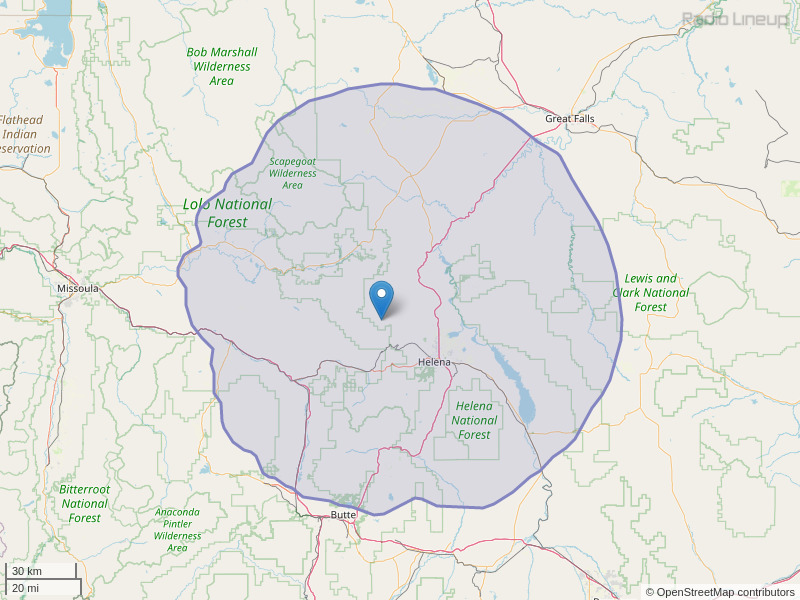 KZMT-FM Coverage Map