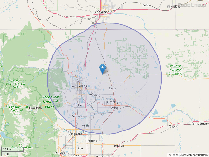 KTRR-FM Coverage Map