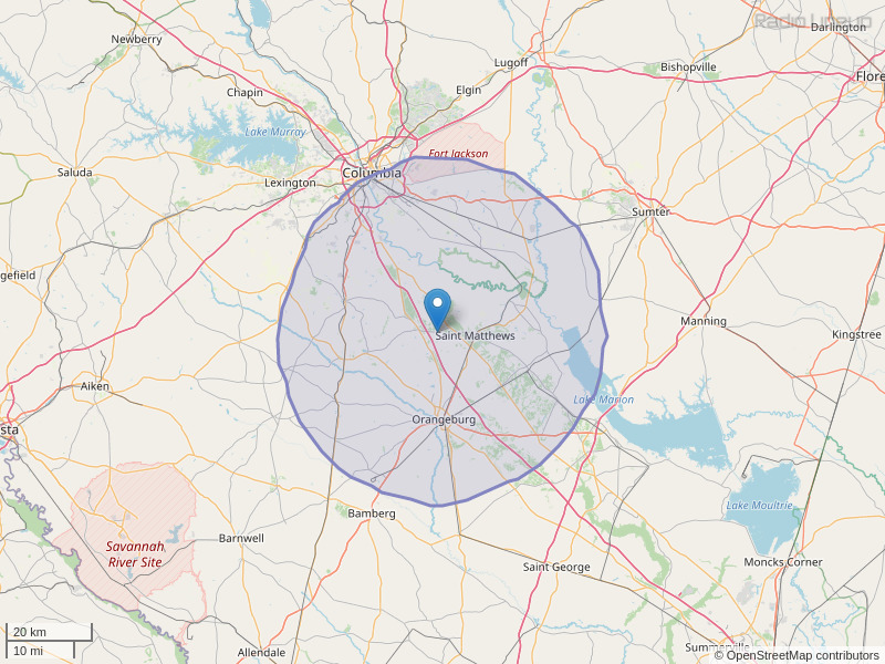 WHXT-FM Coverage Map