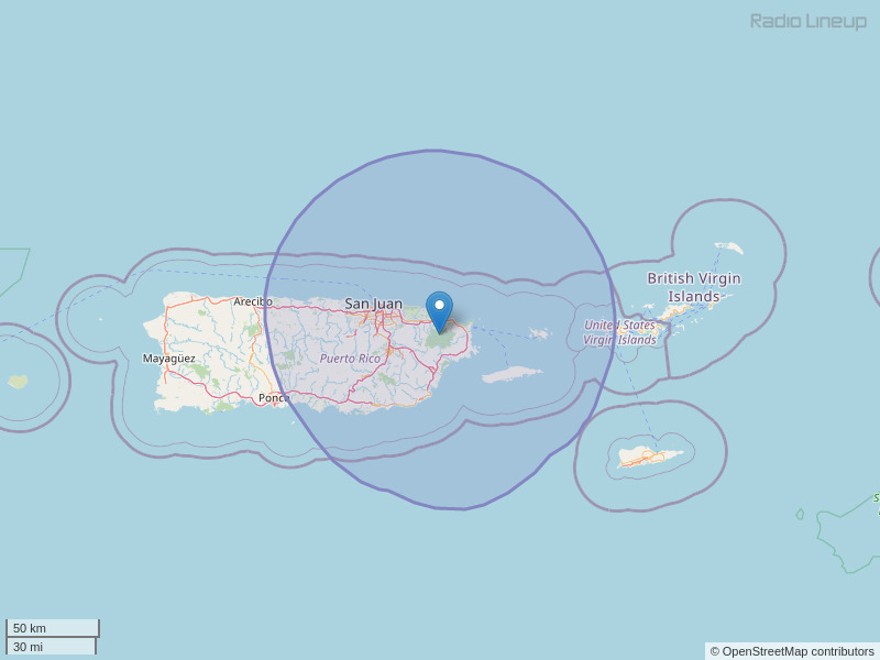 WRXD-FM Coverage Map