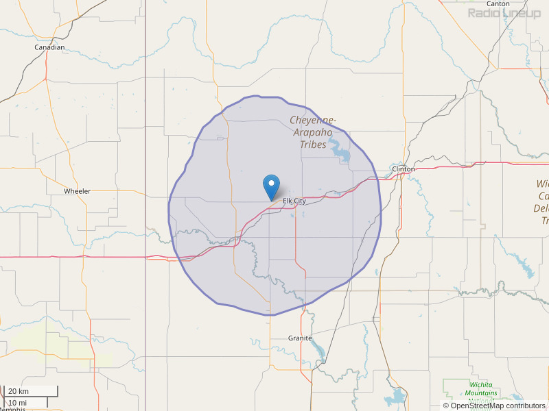 KXOO-FM Coverage Map