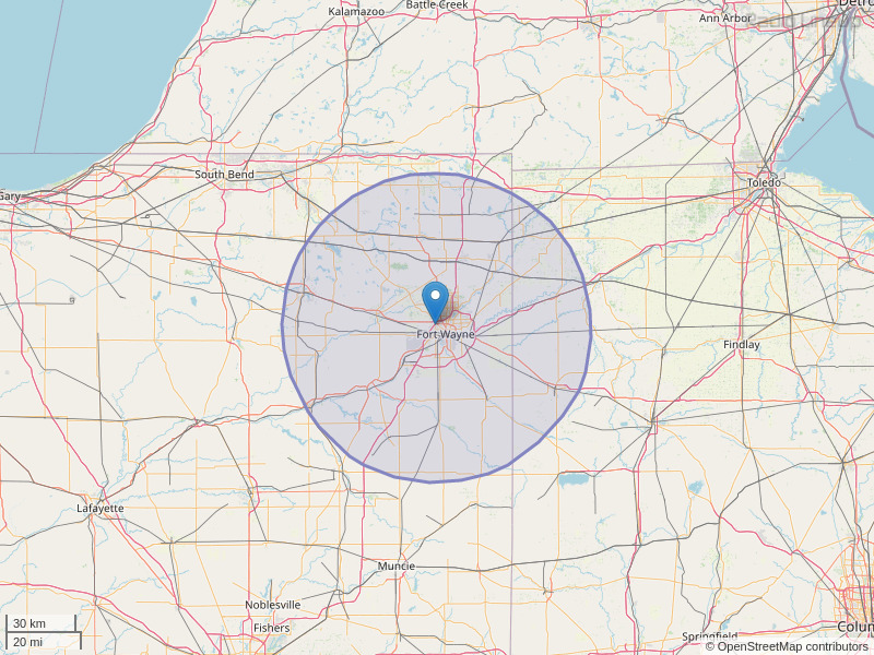 WMEE-FM Coverage Map