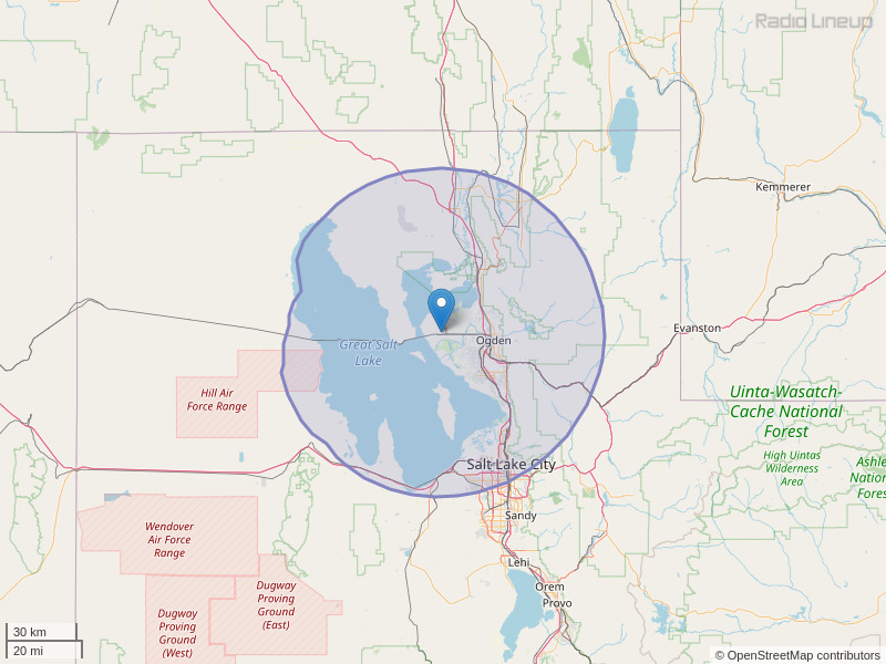 KYFO-FM Coverage Map