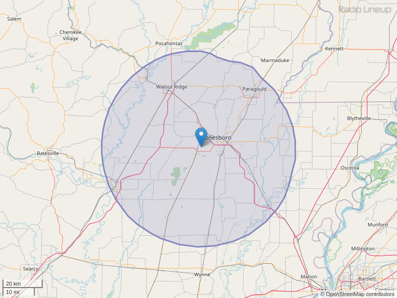 KWHF-FM Coverage Map