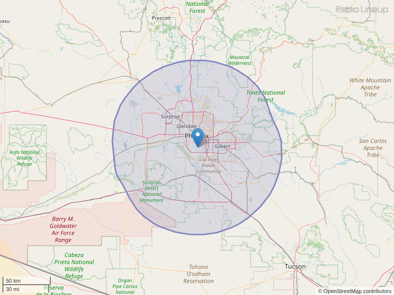 KMVP-FM Coverage Map