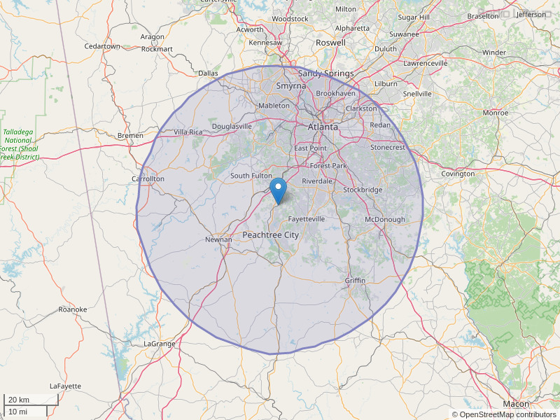 WHTA-FM Coverage Map