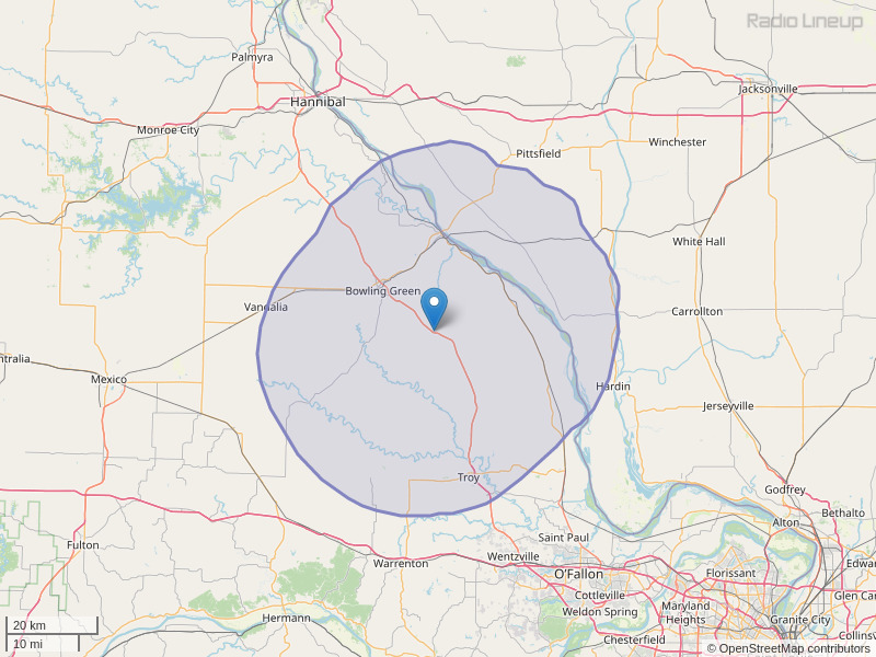 KNBS-FM Coverage Map