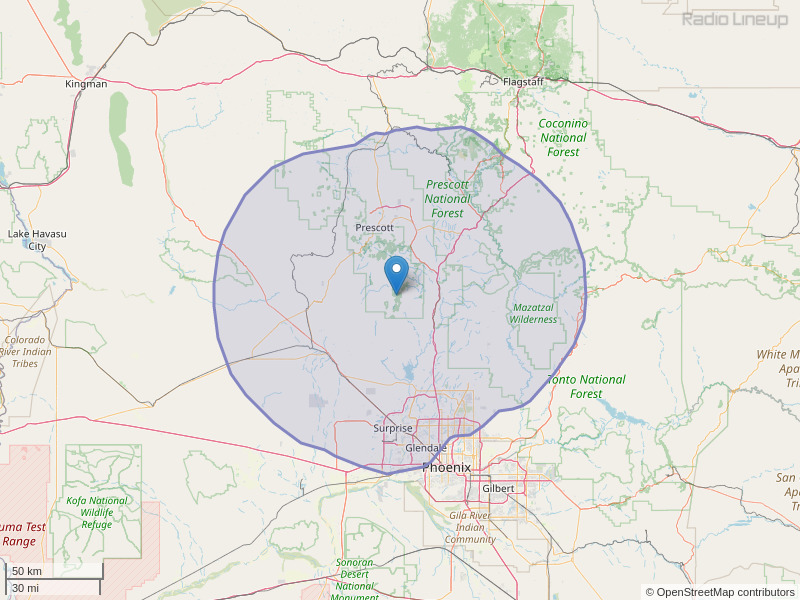 KAJM-FM Coverage Map