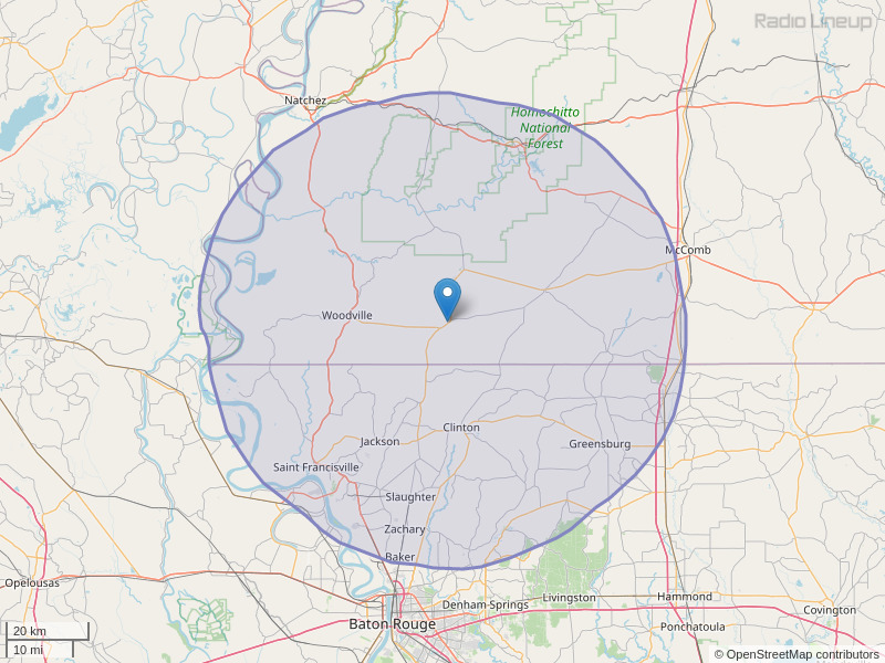 WPAE-FM Coverage Map