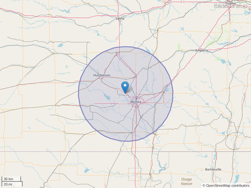 KFBZ-FM Coverage Map