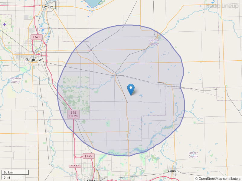 WOWE-FM Coverage Map