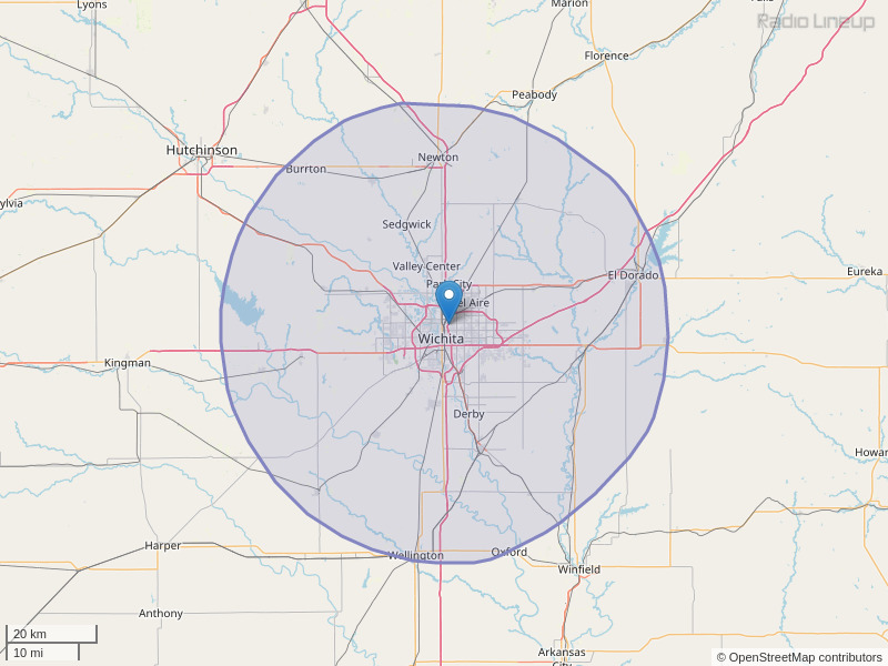 KZCH-FM Coverage Map