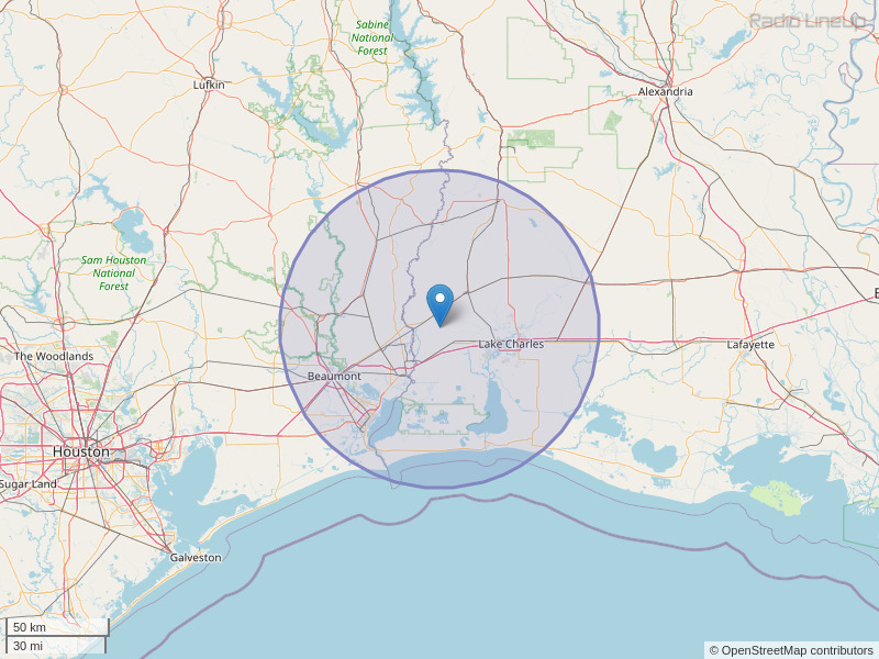 KNGT-FM Coverage Map
