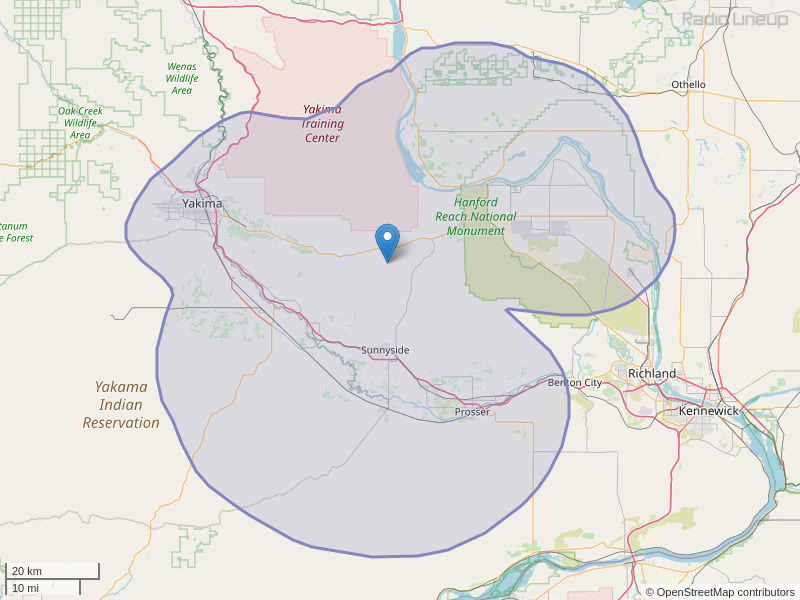 KARY-FM Coverage Map