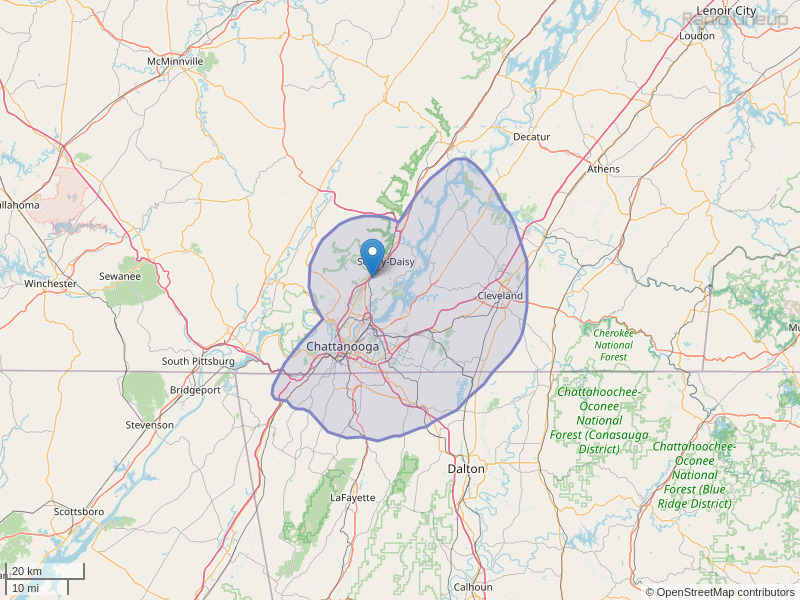 WGOW-FM Coverage Map