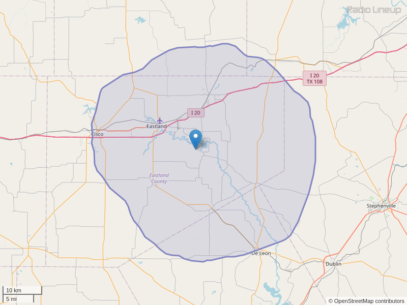 KWBY-FM Coverage Map
