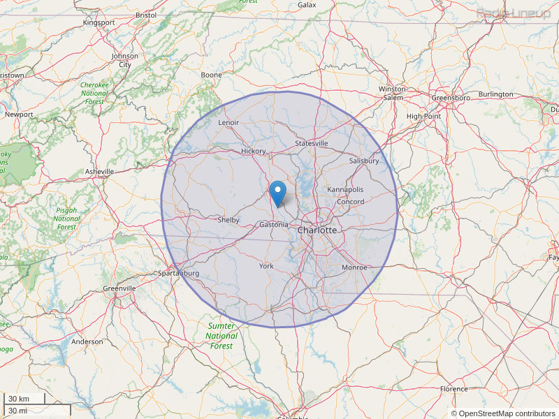 WNKS-FM Coverage Map