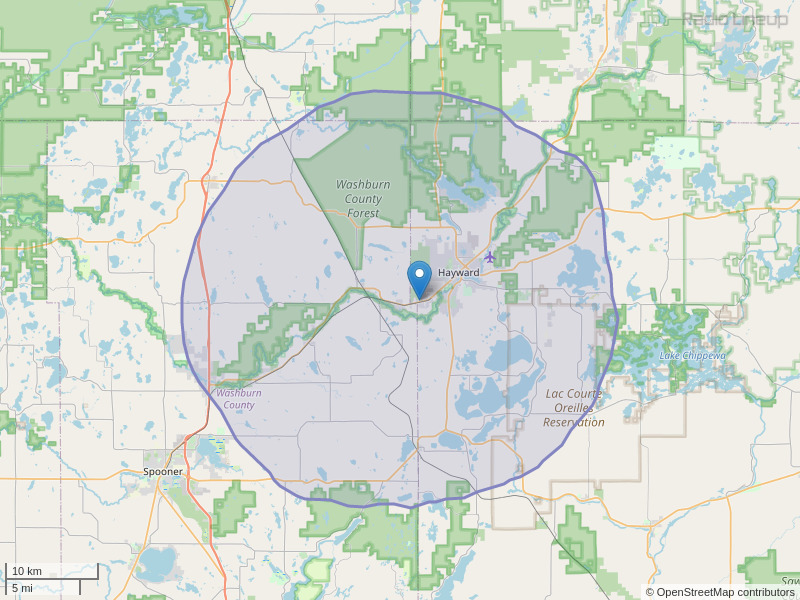 WHSM-FM Coverage Map