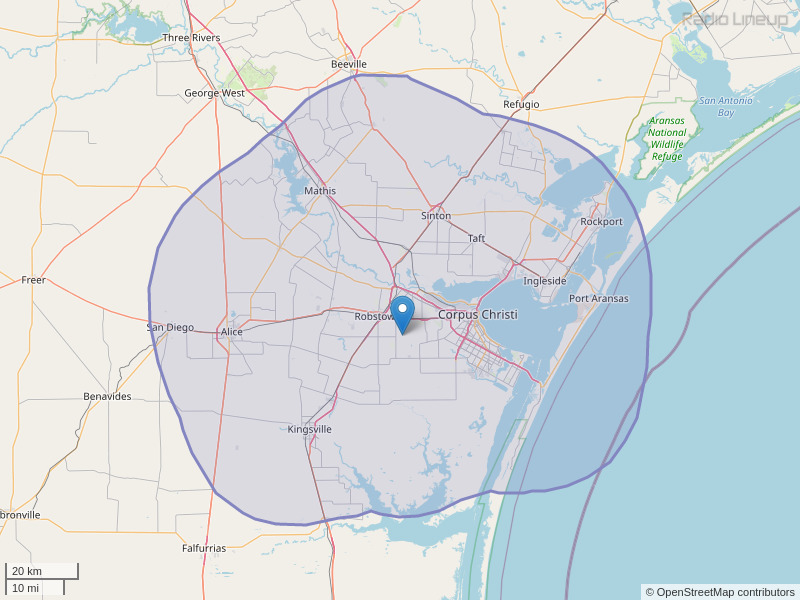 KFTX-FM Coverage Map