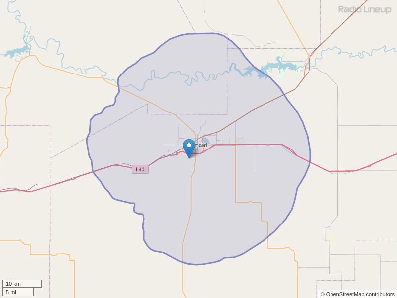KQAY-FM Coverage Map