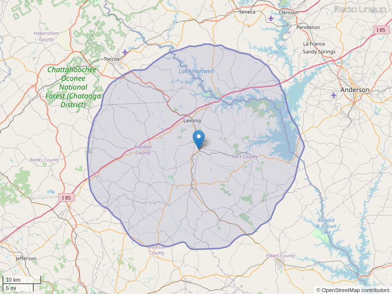 WLHR-FM Coverage Map