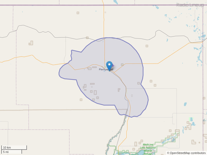 KATQ-FM Coverage Map