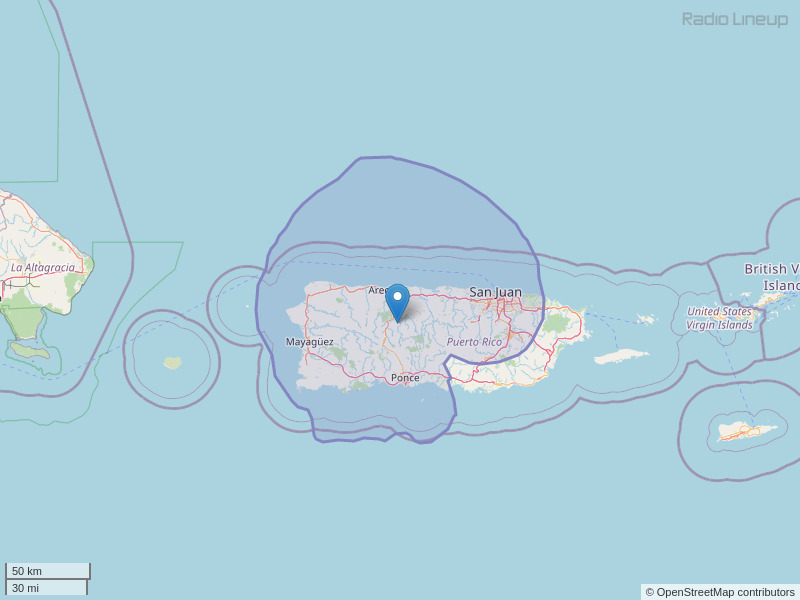 WERR-FM Coverage Map