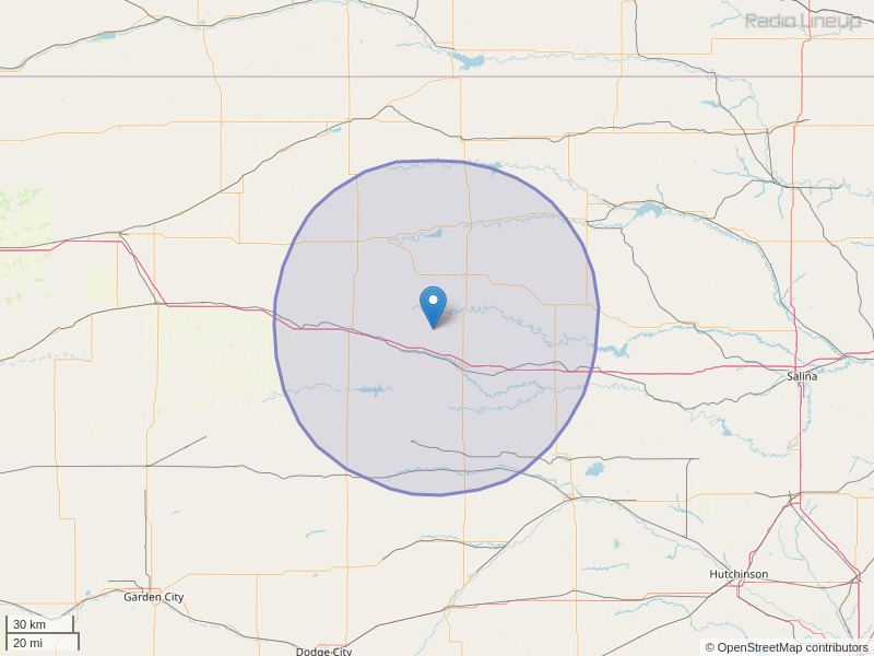 KKQY-FM Coverage Map