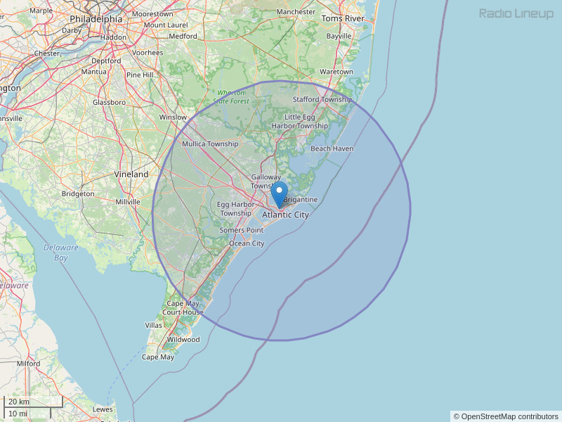 WPUR-FM Coverage Map