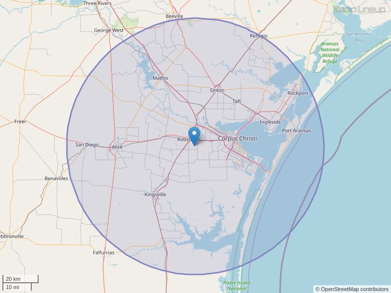 KRYS-FM Coverage Map