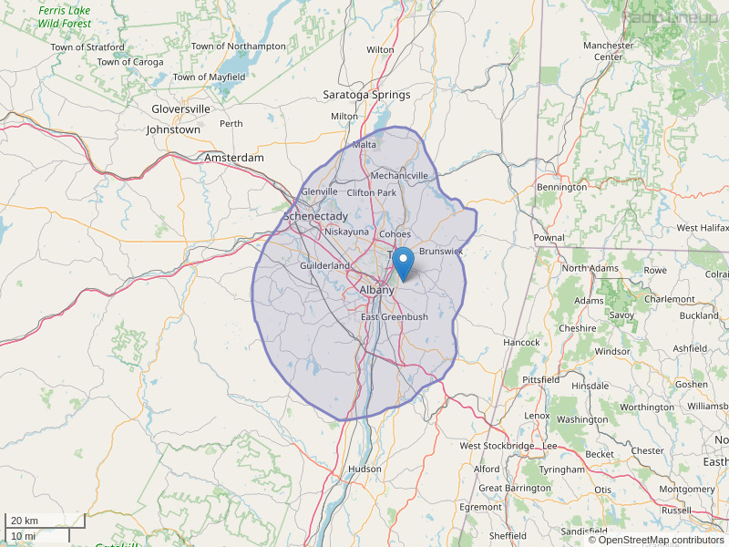 WGY-FM Coverage Map