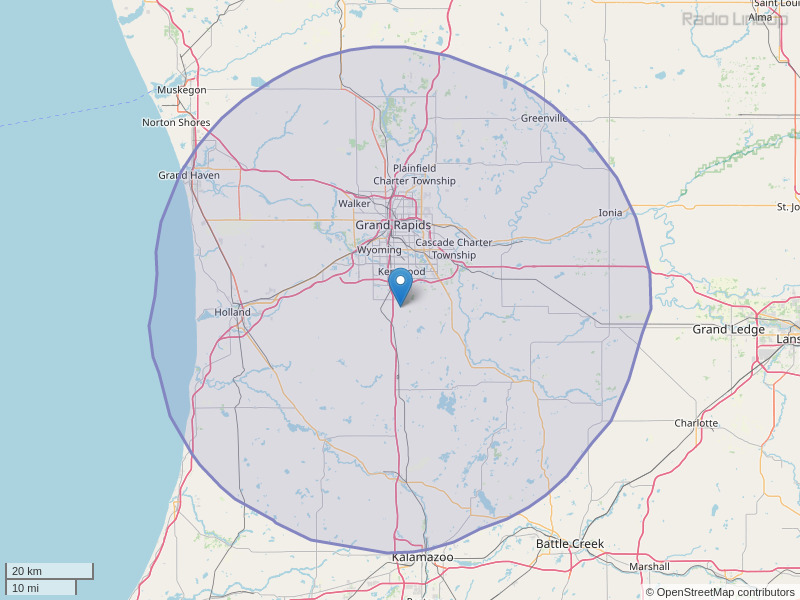 WGRD-FM Coverage Map