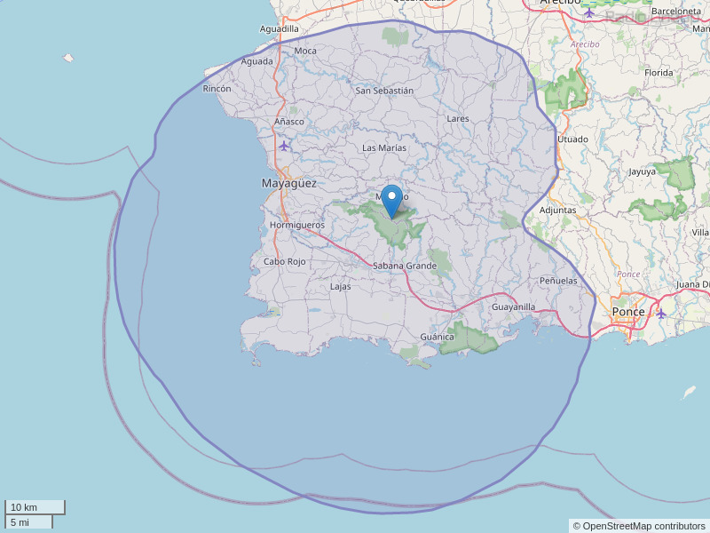 WRRH-FM Coverage Map