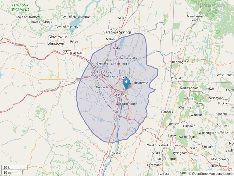 WRPI-FM Coverage Map