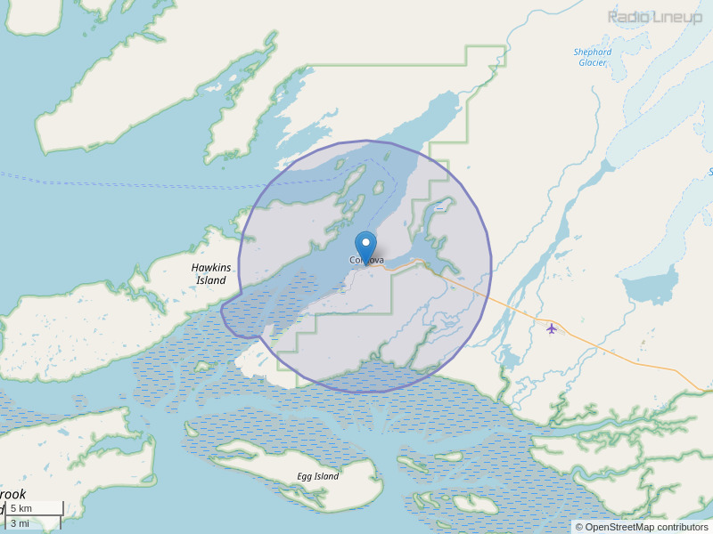 KCDV-FM Coverage Map