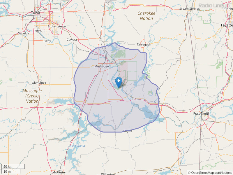 KTFX-FM Coverage Map