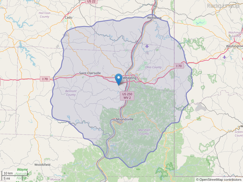 WRQY-FM Coverage Map