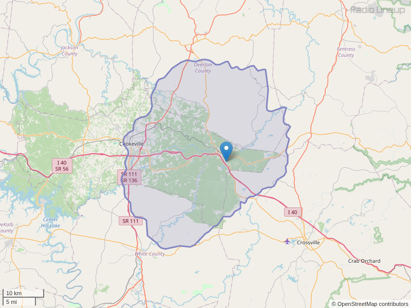 WUCH-FM Coverage Map