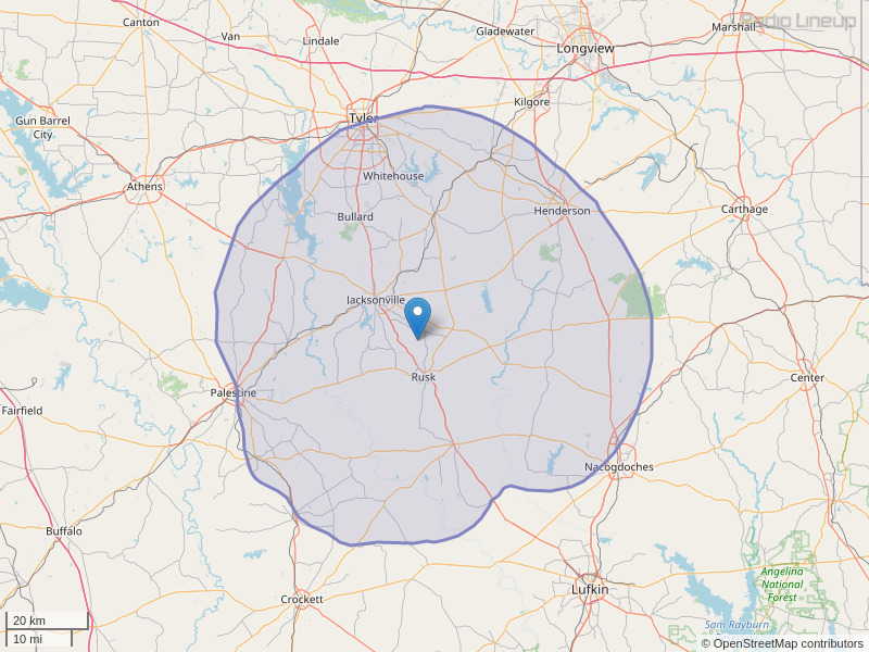 KLFZ-FM Coverage Map