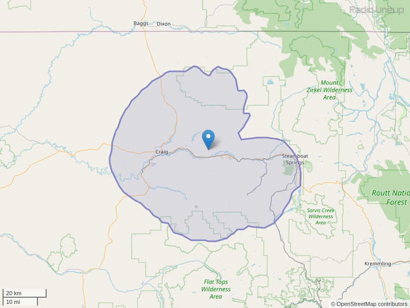 KIDN-FM Coverage Map