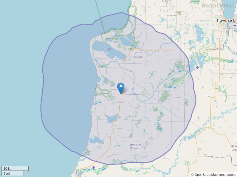 WOUF-FM Coverage Map