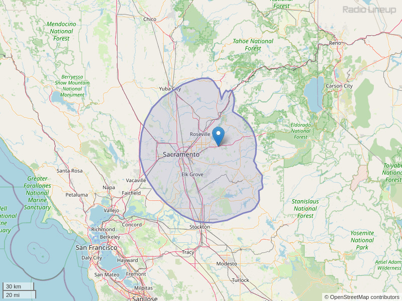 KUDL-FM Coverage Map